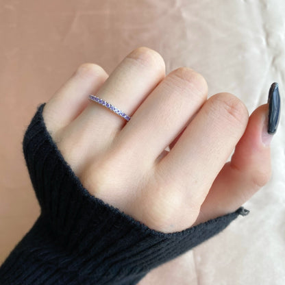 [Raffine] Anillo diario delicado y brillante de corte redondo