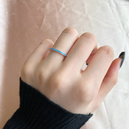 [Raffine] Anillo diario delicado y brillante de corte redondo