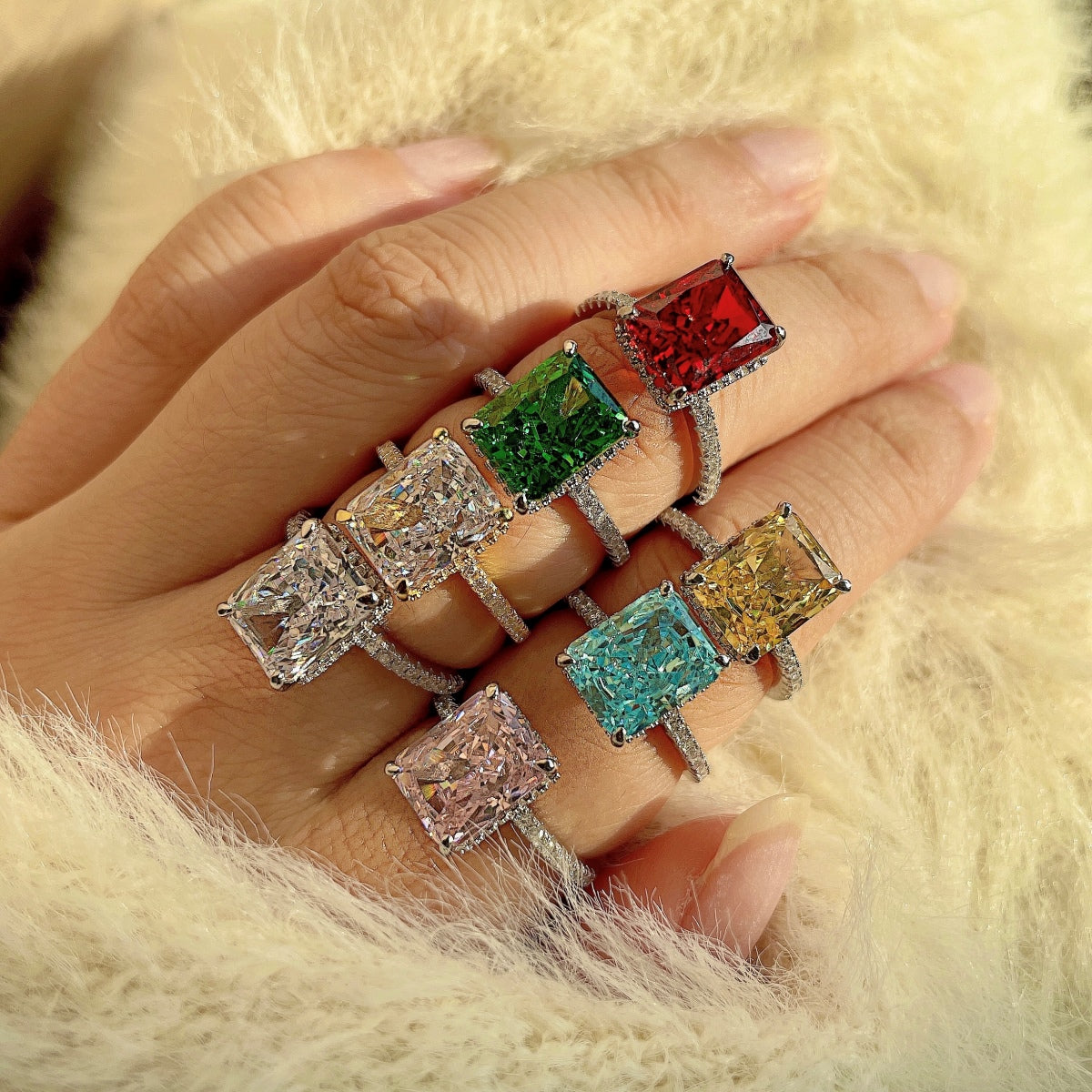 [Raffine] Anillo de compromiso de lujo de 4,0 quilates
