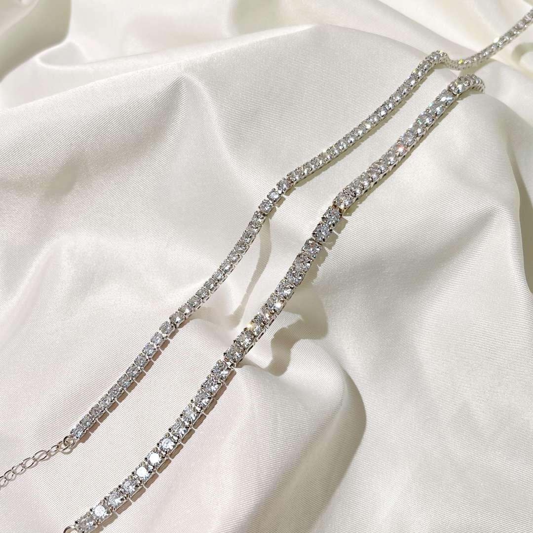 [Raffine]Elegant Tennis Chain Necklace