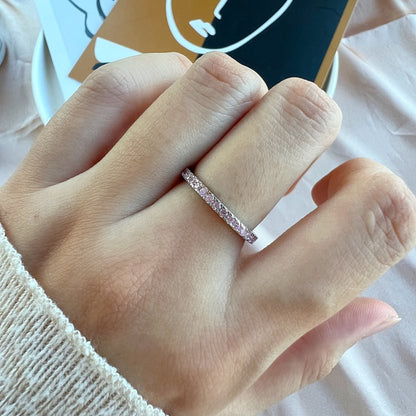 [Raffine] Anillo diario delicado y brillante de corte redondo