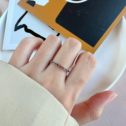 [Raffine] Anillo diario delicado y brillante de corte redondo