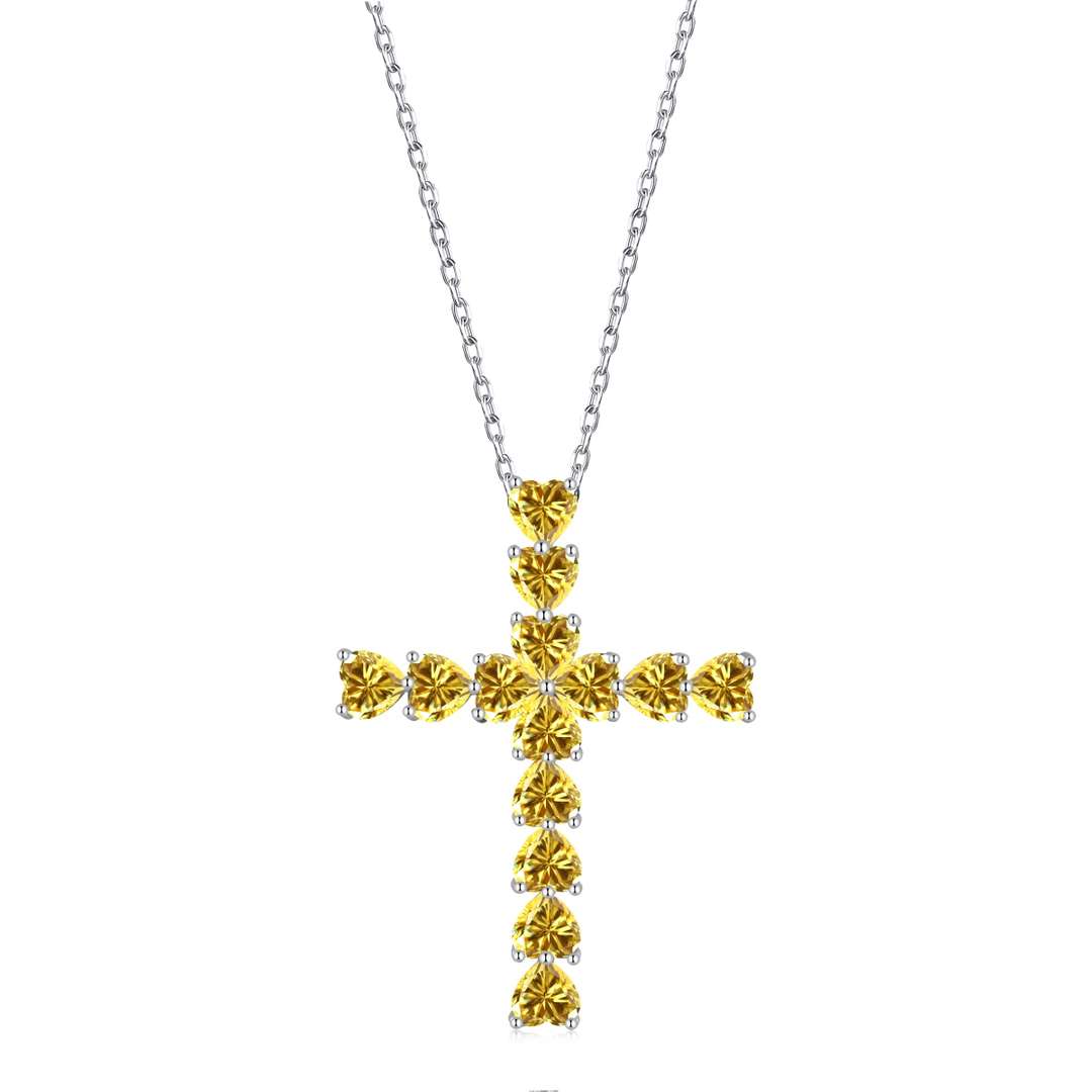 [Raffine]Radiant Cross Shape Necklace
