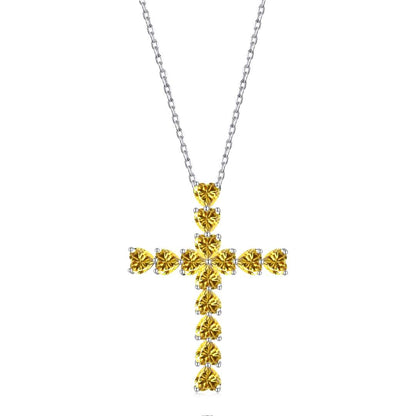 [Raffine]Radiant Cross Shape Necklace