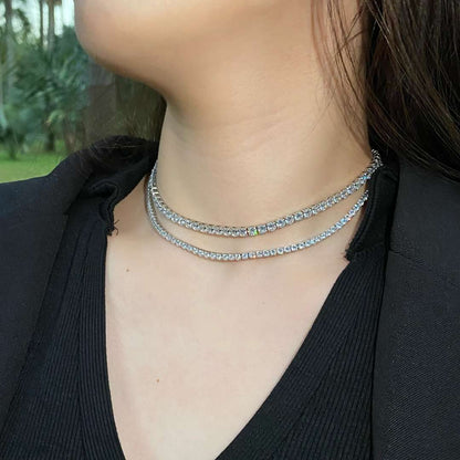 [Raffine]Elegant Tennis Chain Necklace
