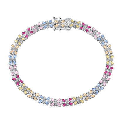 [Raffine] Pulsera de fiesta con corte esmeralda colorido y radiante
