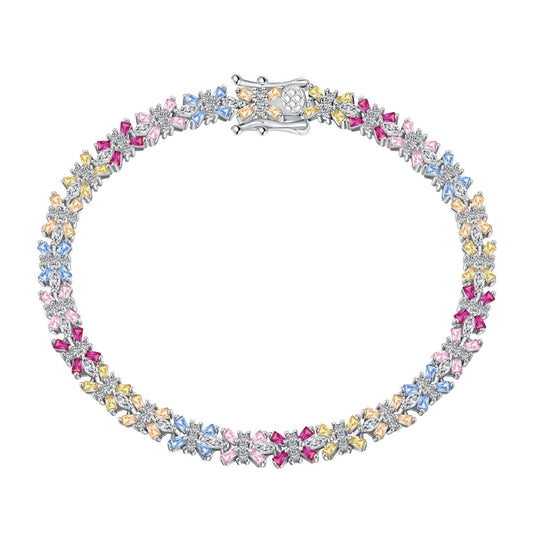 [Raffine] Pulsera de fiesta con corte esmeralda colorido y radiante