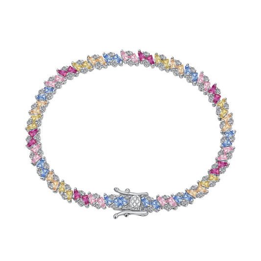 [Raffine]Pulsera de fiesta adornada con brillantes y cortes múltiples