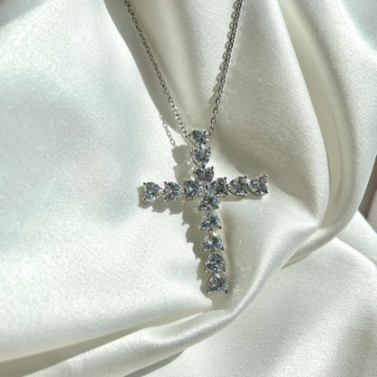 [Raffine]Radiant Cross Shape Necklace