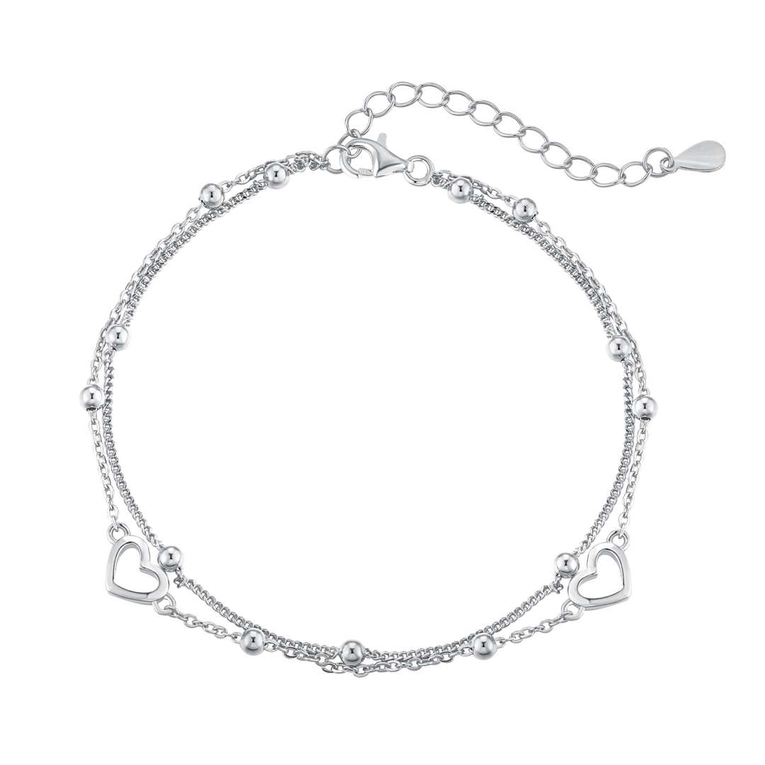 [Raffine] Delicada pulsera de corazón de amor de doble capa