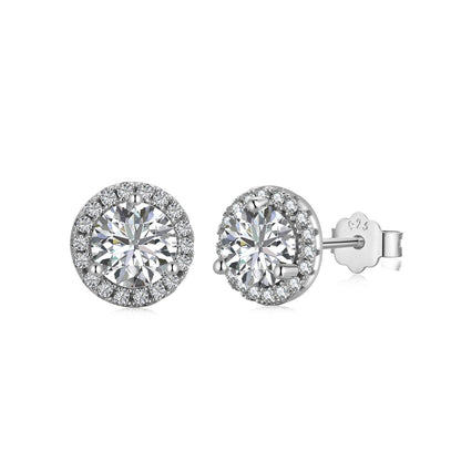 [Raffine]Classic Princess Round Shape Earrings