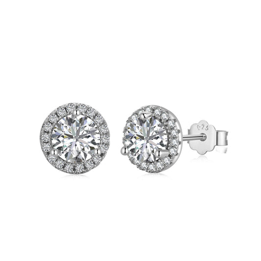[Raffine]Classic Princess Round Shape Earrings