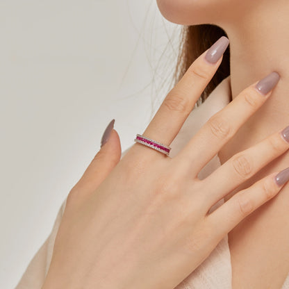 [Raffine] Anillo diario delicado y colorido con corte redondo
