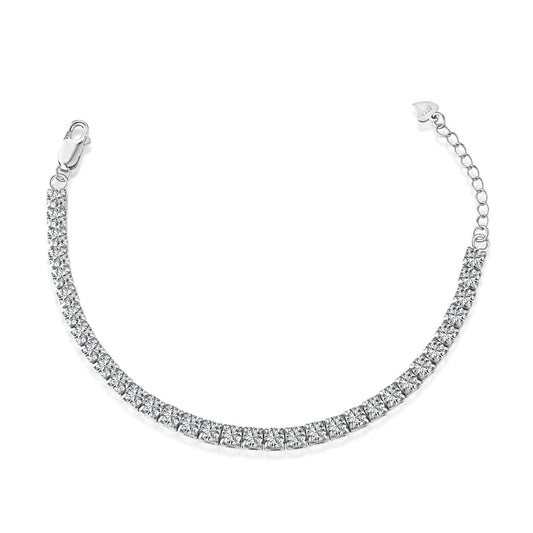 [Raffine] Pulsera de tenis con corte princesa radiante y brillante