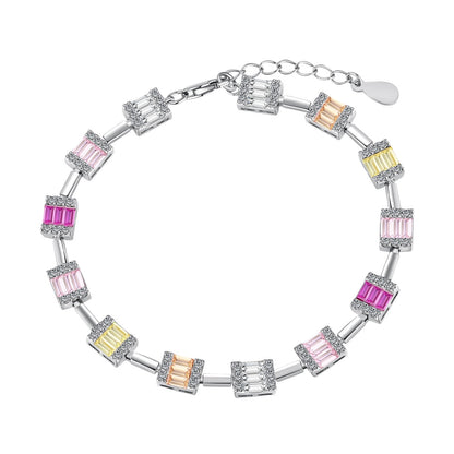 [Raffine]Pulsera diaria delicada y encantadora con corte esmeralda