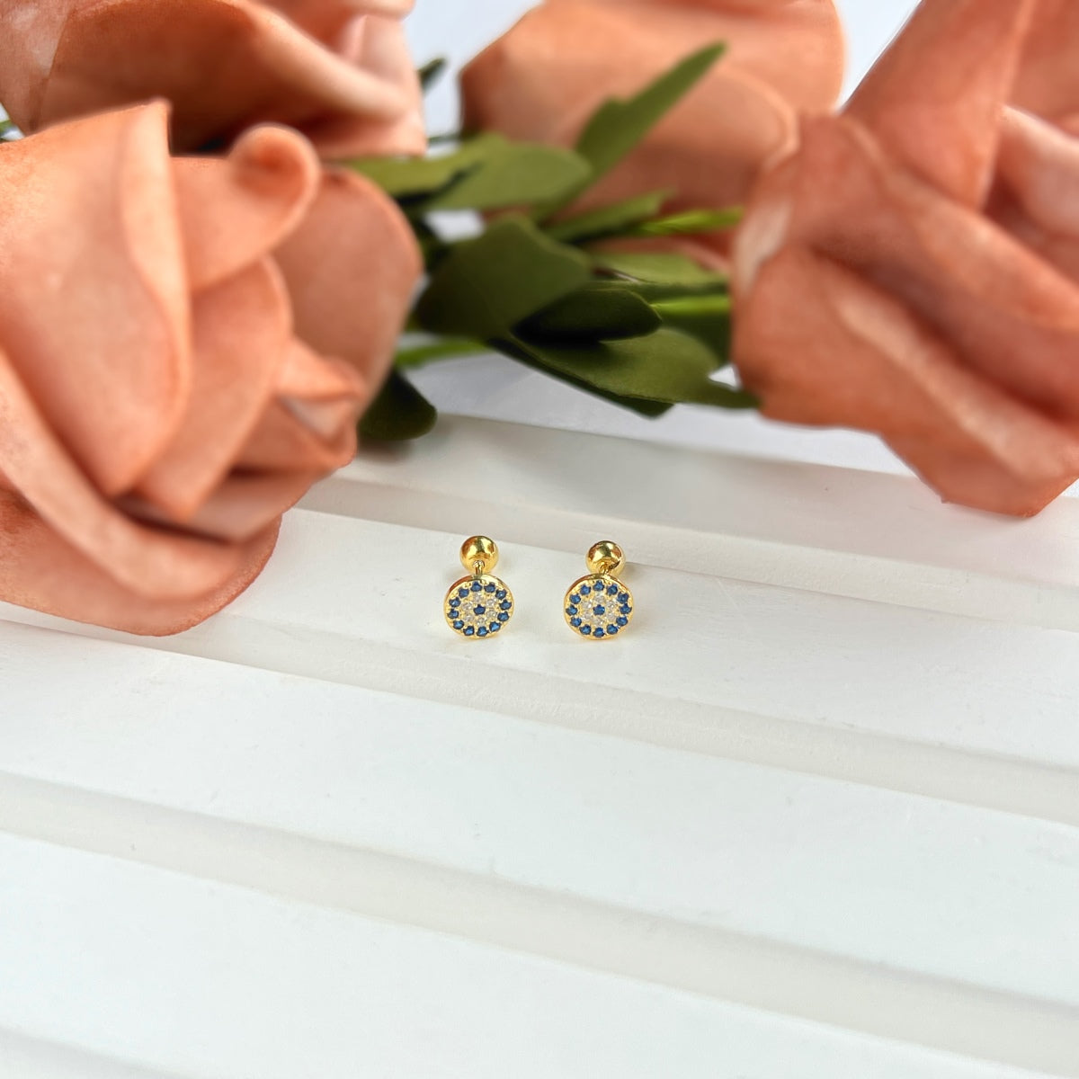 [Raffine]Devil's Eye Ear Bone Nail Earrings