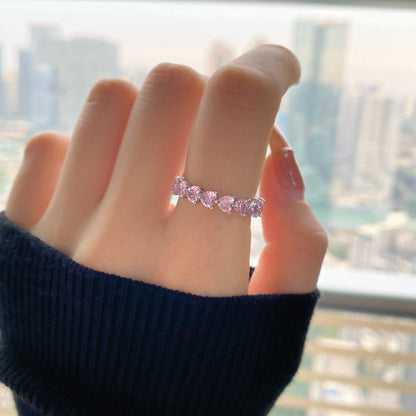 [Raffine] Anillo de amor con corte de corazón radiante de 0,25 quilates