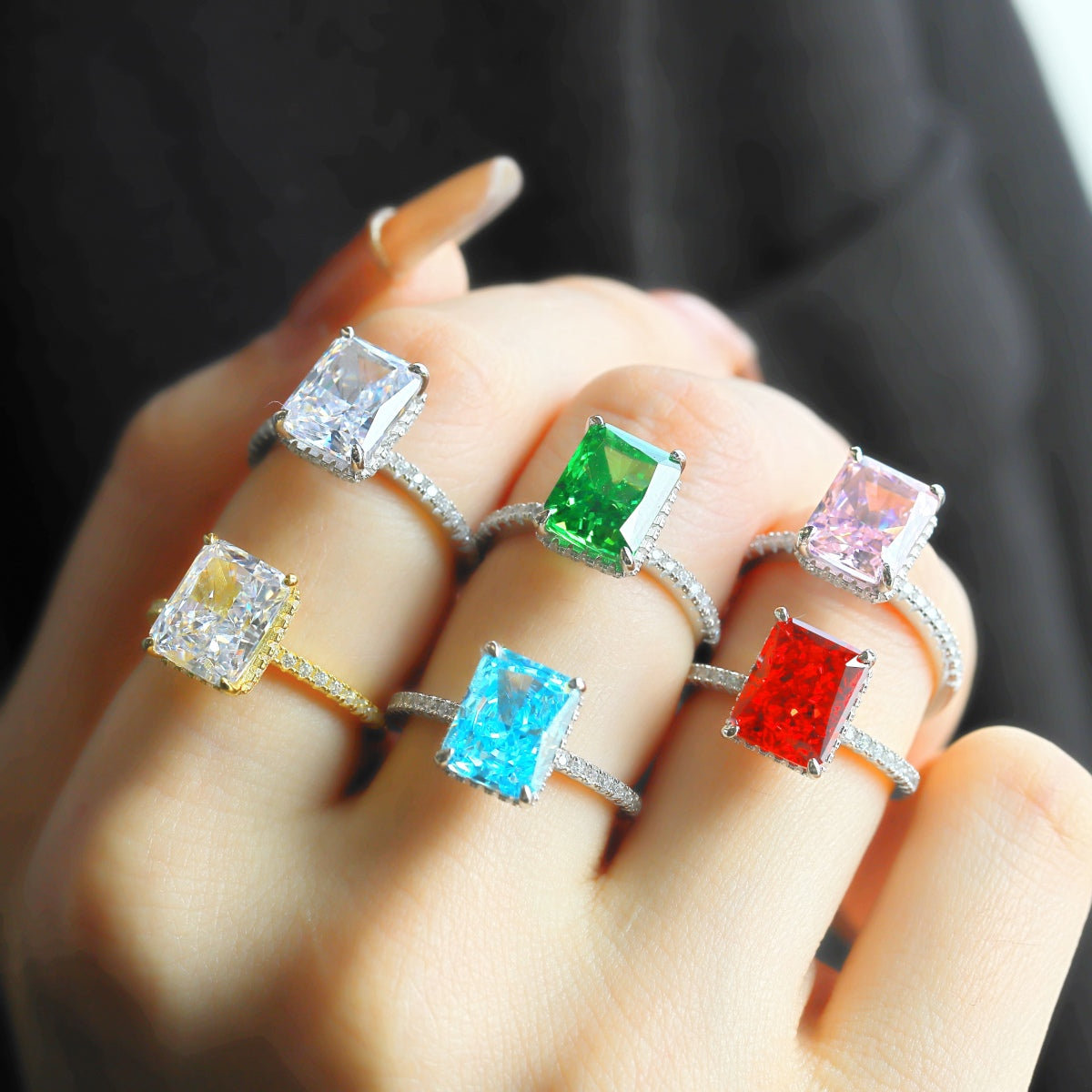 [Raffine] Anillo de compromiso de lujo de 4,0 quilates