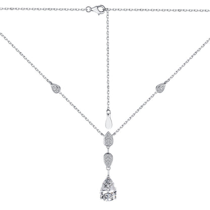 [Raffine]Dazzling Pear Cut Necklace