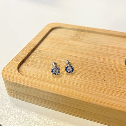 [Raffine]Devil's Eye Ear Bone Nail Earrings