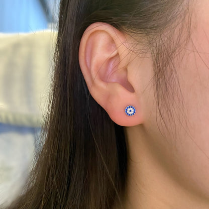 [Raffine]Devil's Eye Ear Bone Nail Earrings