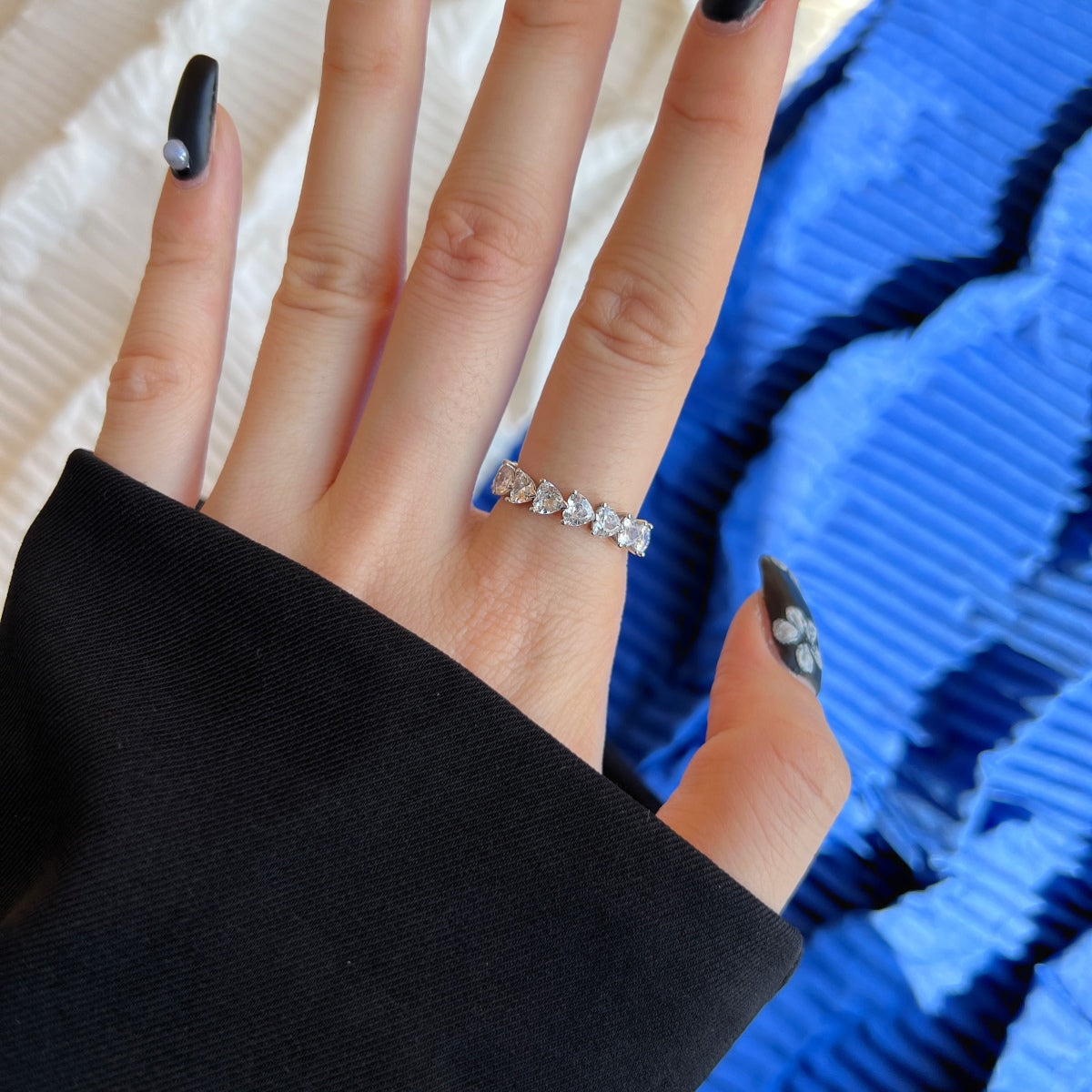 [Raffine] Anillo de amor con corte de corazón radiante de 0,25 quilates