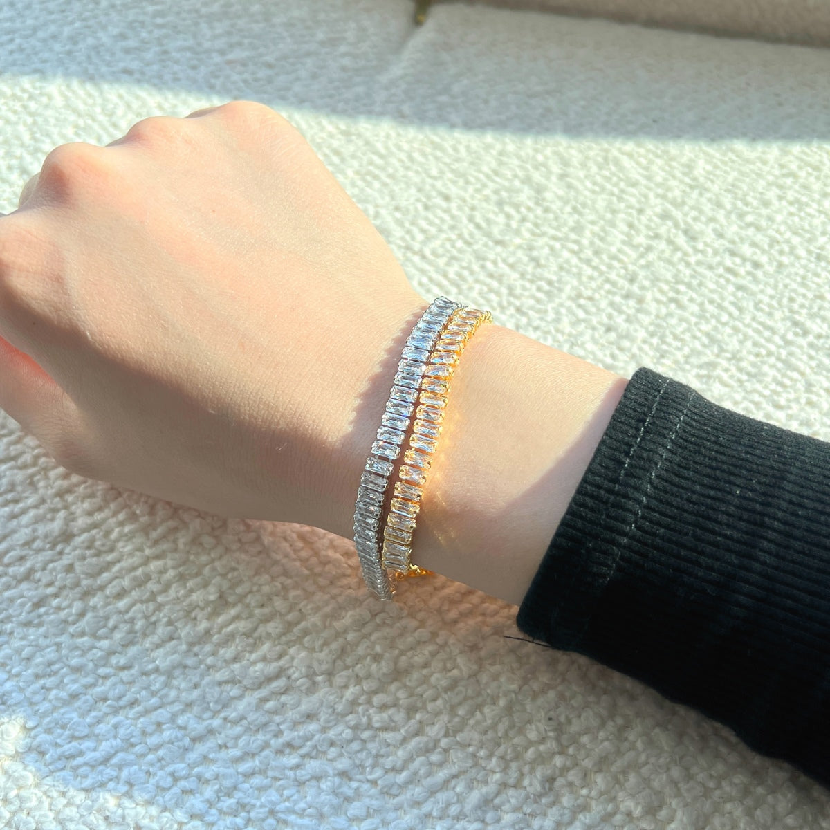 [Raffine] Exquisita pulsera diaria de corte esmeralda
