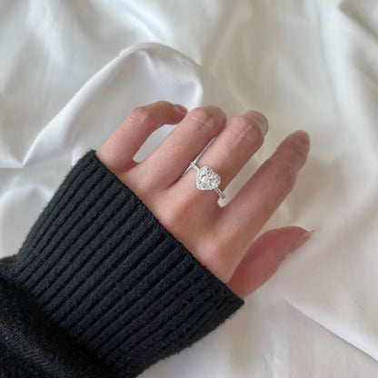 [Raffine] Anillo romántico con forma de corazón llamativo Eternity
