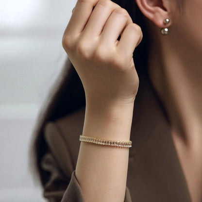 [Raffine] Exquisita pulsera diaria de corte esmeralda