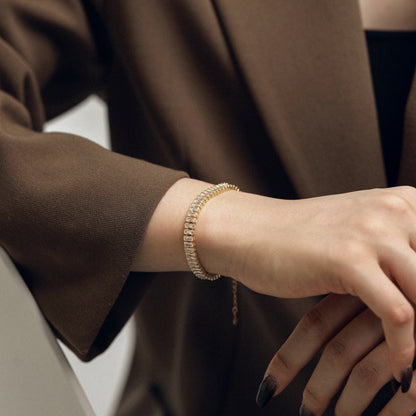 [Raffine] Exquisita pulsera diaria de corte esmeralda