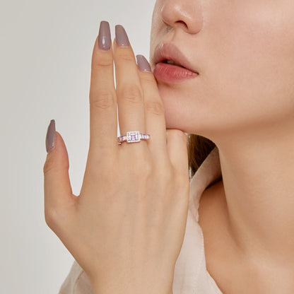 [Raffine] Exquisito anillo de fiesta con corte radiante y colorido