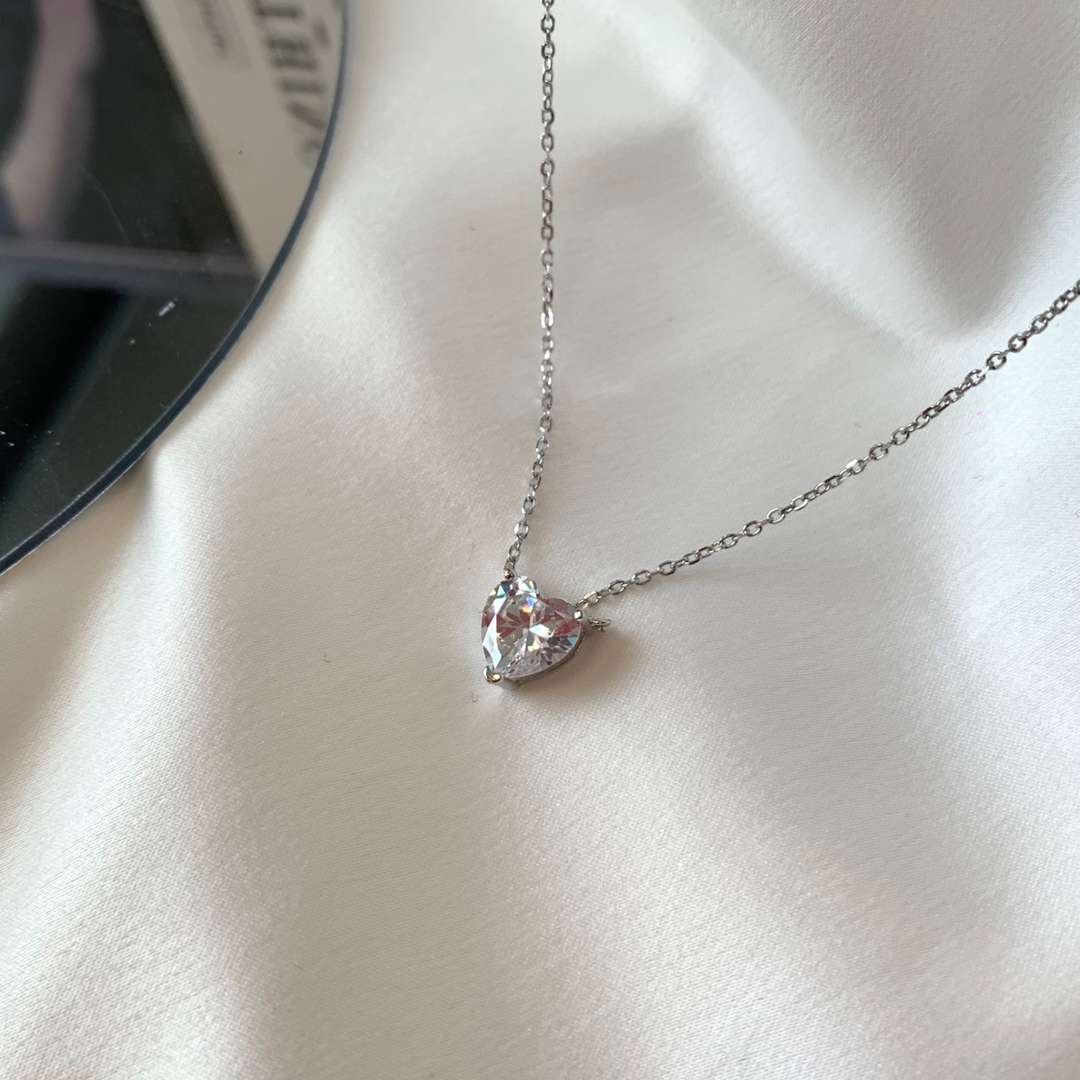 [Raffine] Collier pendentif en pierre principale en forme de cœur