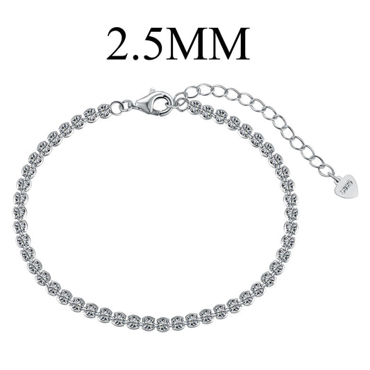 [Raffine] Pulsera diaria deslumbrante con corte redondo brillante