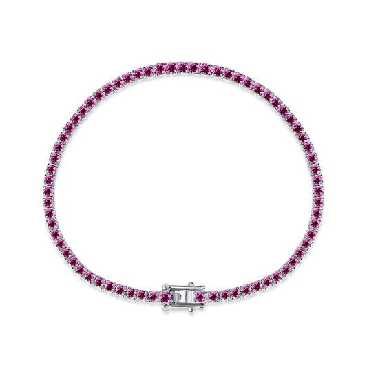 [Raffine] Pulsera diaria deslumbrante con corte redondo colorido