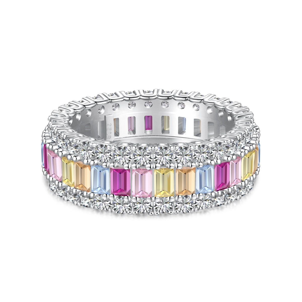 [Raffine] Anillo diario delicado y colorido con corte radiante