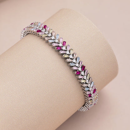 [Raffine]Pulsera diaria delicada con corte esmeralda radiante
