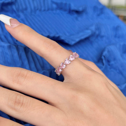 [Raffine] Anillo de amor con corte de corazón radiante de 0,25 quilates
