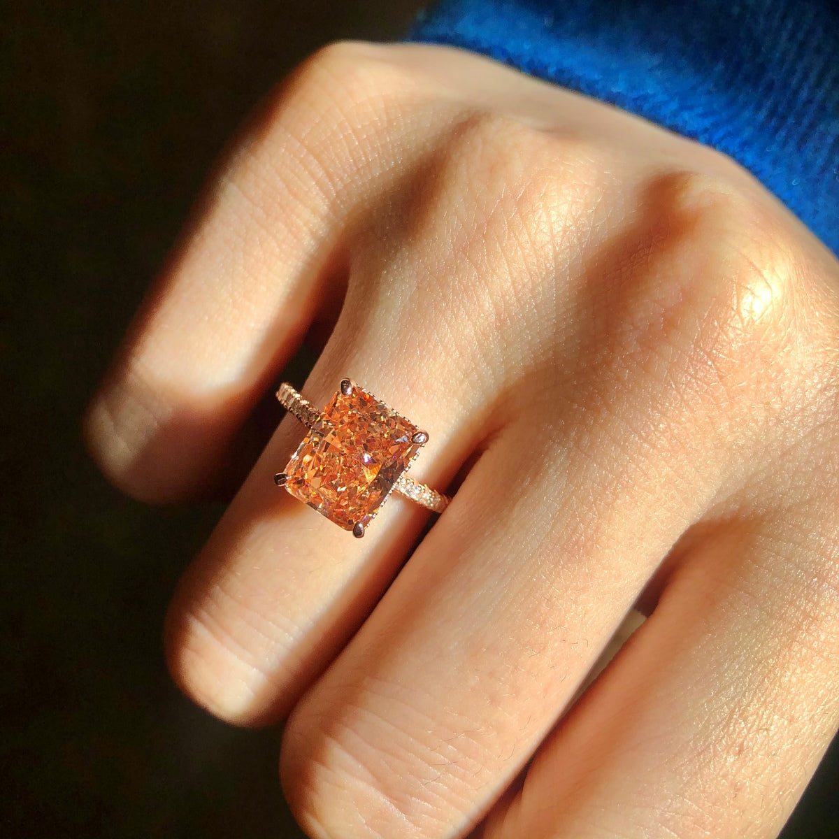 [Raffine] Anillo de compromiso de lujo de 4,0 quilates