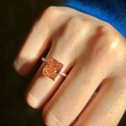 [Raffine] Anillo de compromiso de lujo de 4,0 quilates