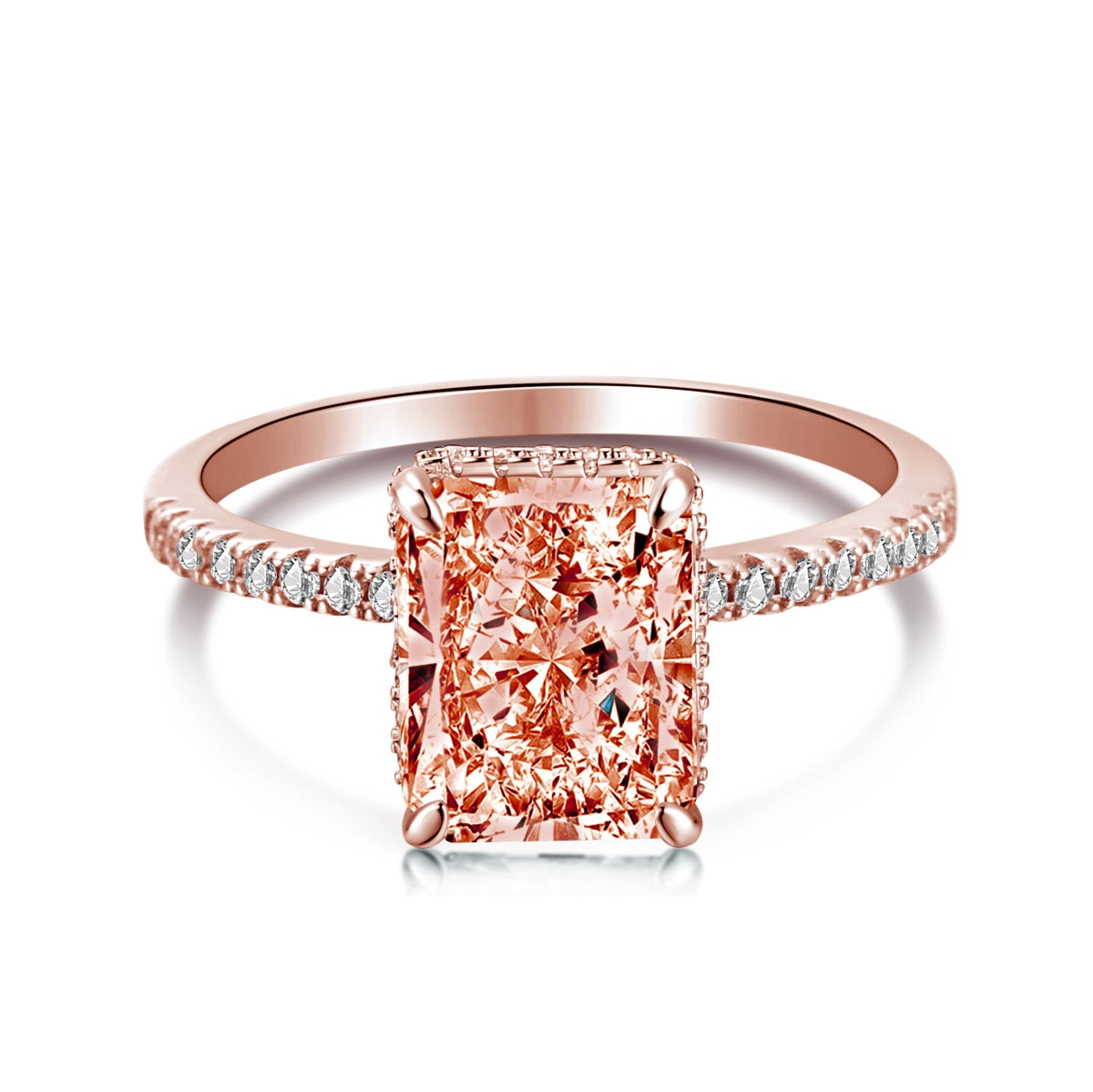 [Raffine] Anillo de compromiso de lujo de 4,0 quilates