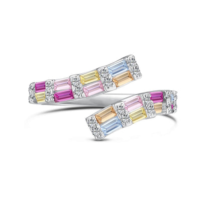 [Raffine] Anillo ajustable diario con corte radiante, colorido y encantador