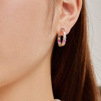 [Raffine]Unique Round Cut Daily Earrings