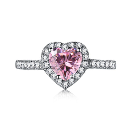[Raffine] Anillo romántico con forma de corazón llamativo Eternity