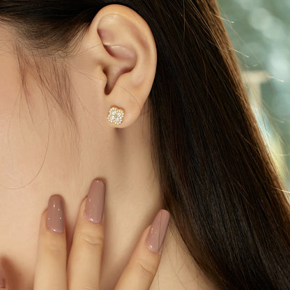 [Raffine]Boucles d'oreilles en forme de fleur de trèfle à quatre feuilles