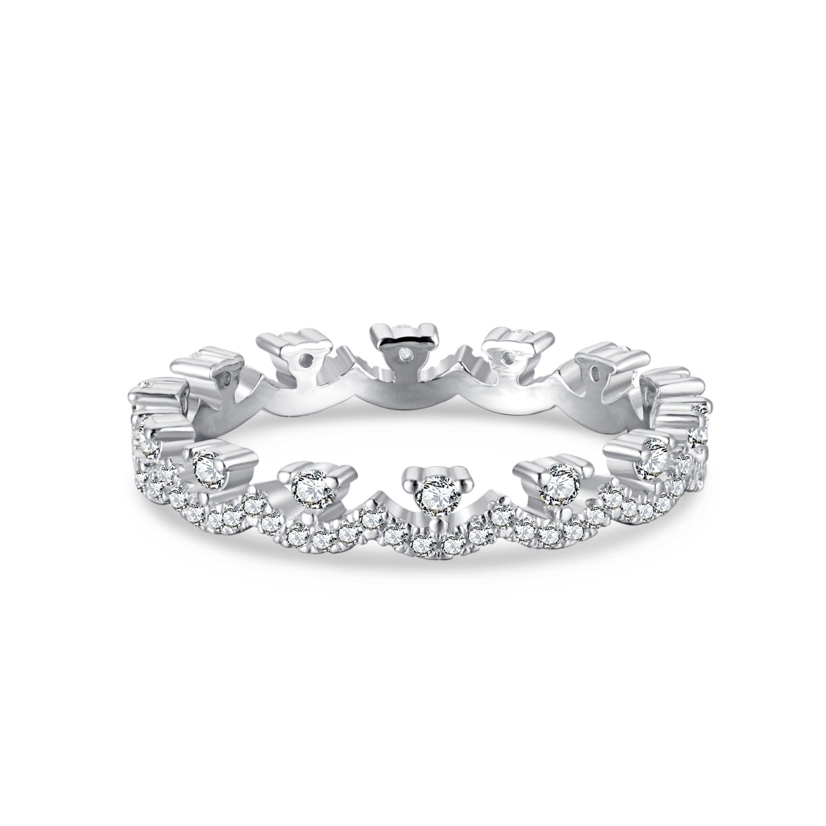 [Raffine] Elegante anillo de fiesta redondo y resplandeciente