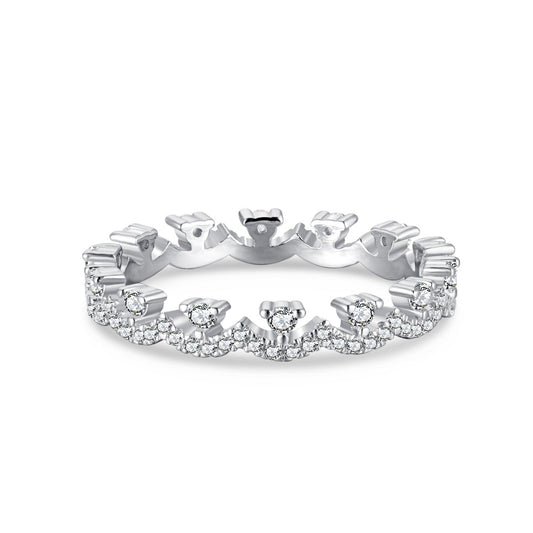 [Raffine] Elegante anillo de fiesta redondo y resplandeciente