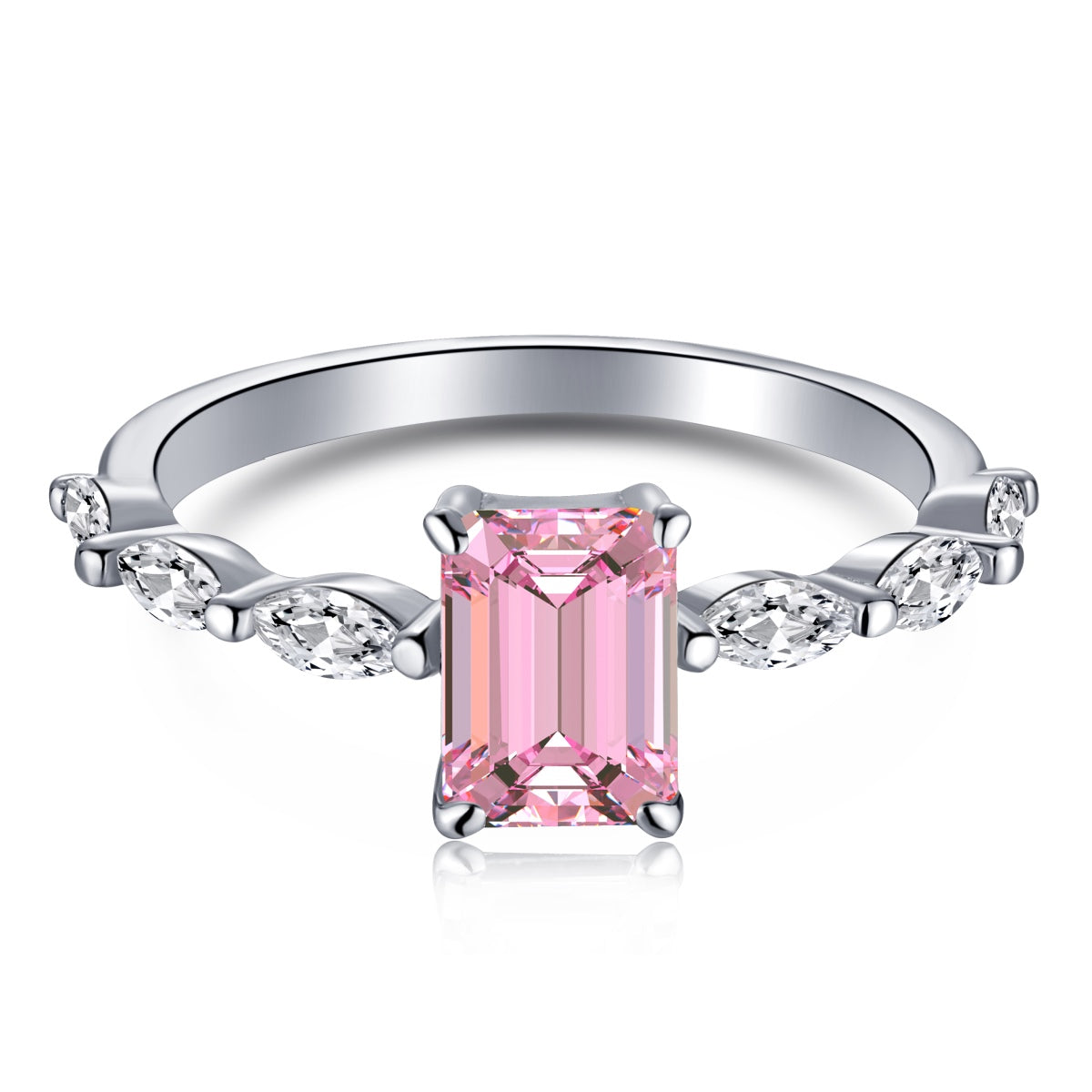 [Raffine] Anillo diario delicado y resplandeciente de corte radiante de 1.0 quilates