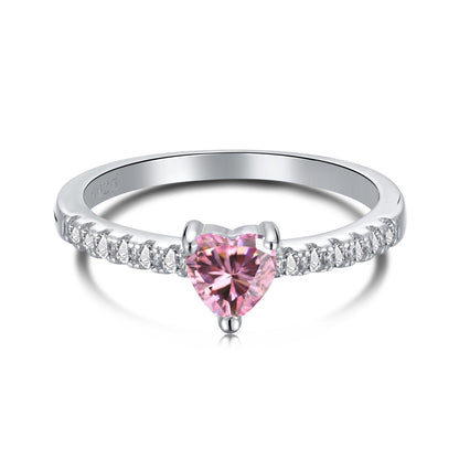 [Raffine] Anillo de eternidad con forma de corazón de 0,5 quilates