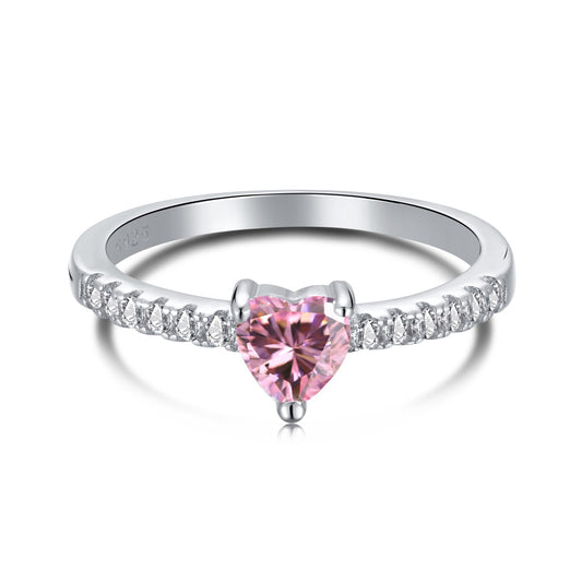 [Raffine] Anillo de eternidad con forma de corazón de 0,5 quilates