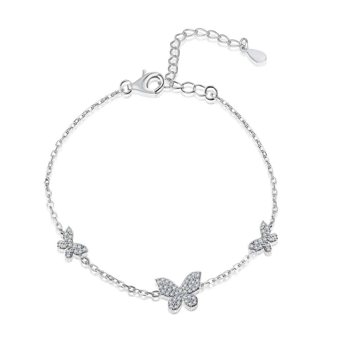 [Raffine]Pulsera delicada con colgante de mariposa